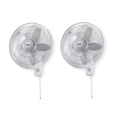 Air King 18" Blade 3-Speed 1/20 HP Quiet Oscillating Wall-Mount Fan (2 Pack)