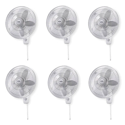 Air King 18" Blade 3-Speed 1/20 HP Quiet Oscillating Wall-Mount Fan (6 Pack)