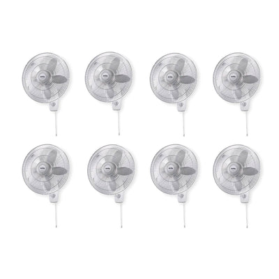 Air King 18" Blade 3-Speed 1/20 HP Quiet Oscillating Wall-Mount Fan (8 Pack)