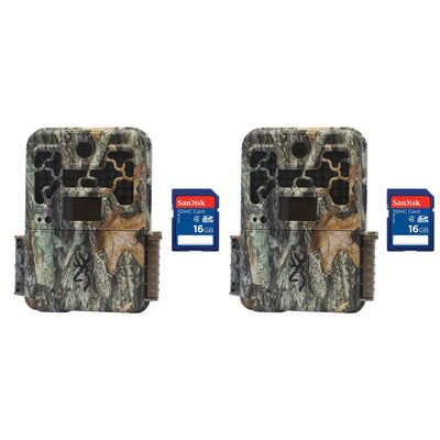 Browning Trail Cameras Recon Force Extreme 20MP Game Camera, 2 Pack & SD Cards