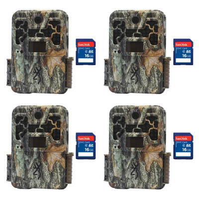 Browning Trail Cameras Recon Force Extreme 20MP Game Camera, 4 Pack + SD Cards