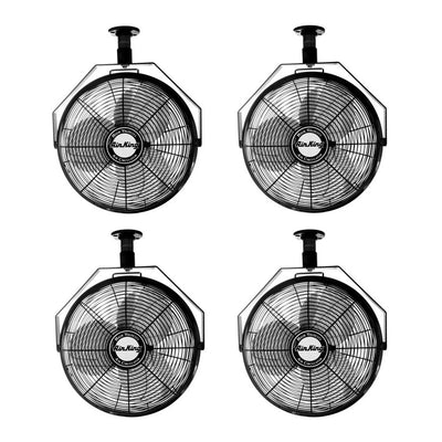 Air King 18" 1/16 HP 3-Speed Non-Oscillating Enclosed Ceiling Mount Fan (4 Pack)