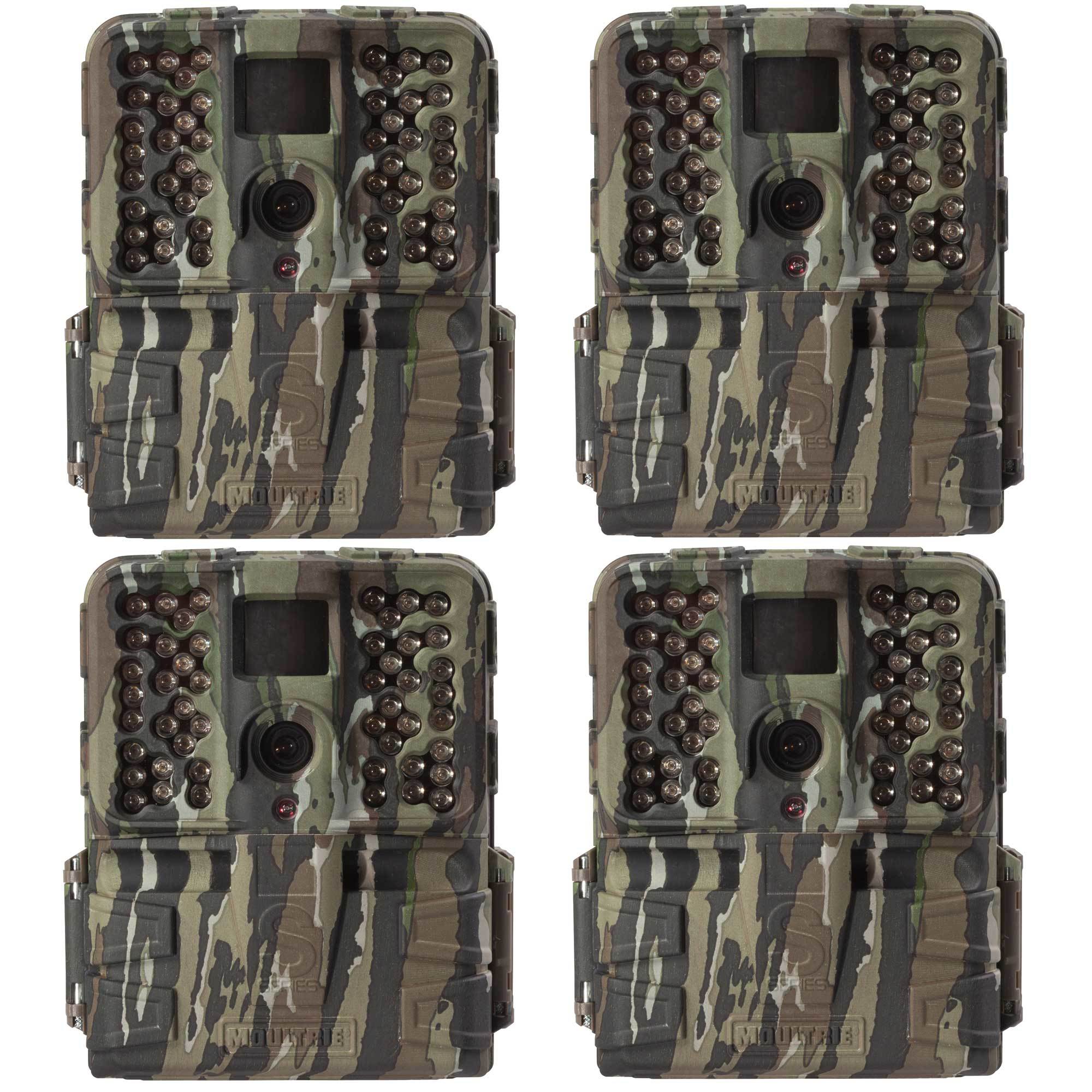 Moultrie S-50i 20MP 80' FHD Video No Glow Infrared Game Trail Camera (4 Pack)