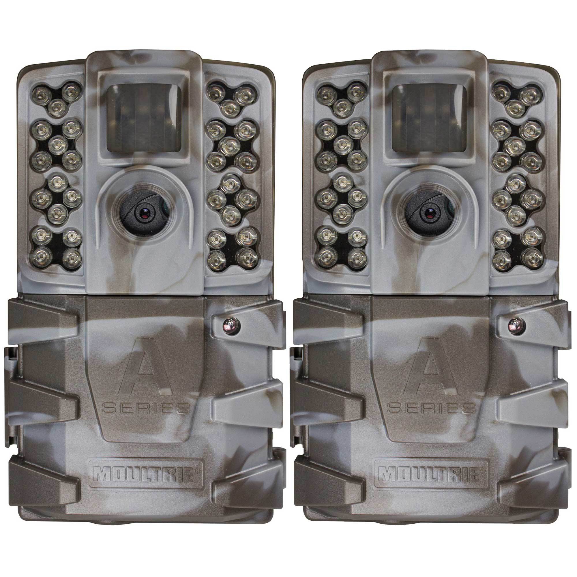 Moultrie A-35 14MP 60' HD Video Low Glow Infrared Game Trail Camera (2 Pack)