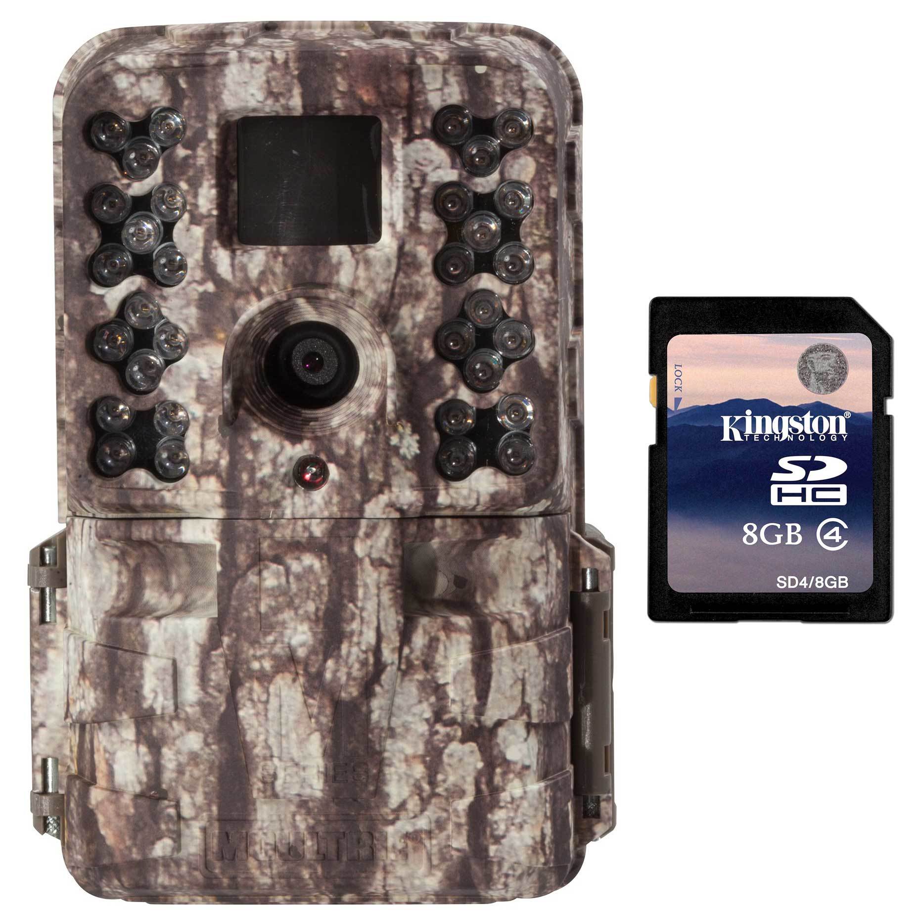 Moultrie M-40 16MP 80' FHD Video Low Glow IR Game Trail Camera + 8GB SD Card