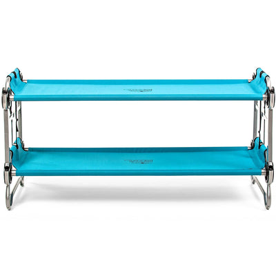 Disc-O-Bed Youth Kid-O-Bunk Benchable Camping Cots, Green & Blue (2 Cots) - VMInnovations