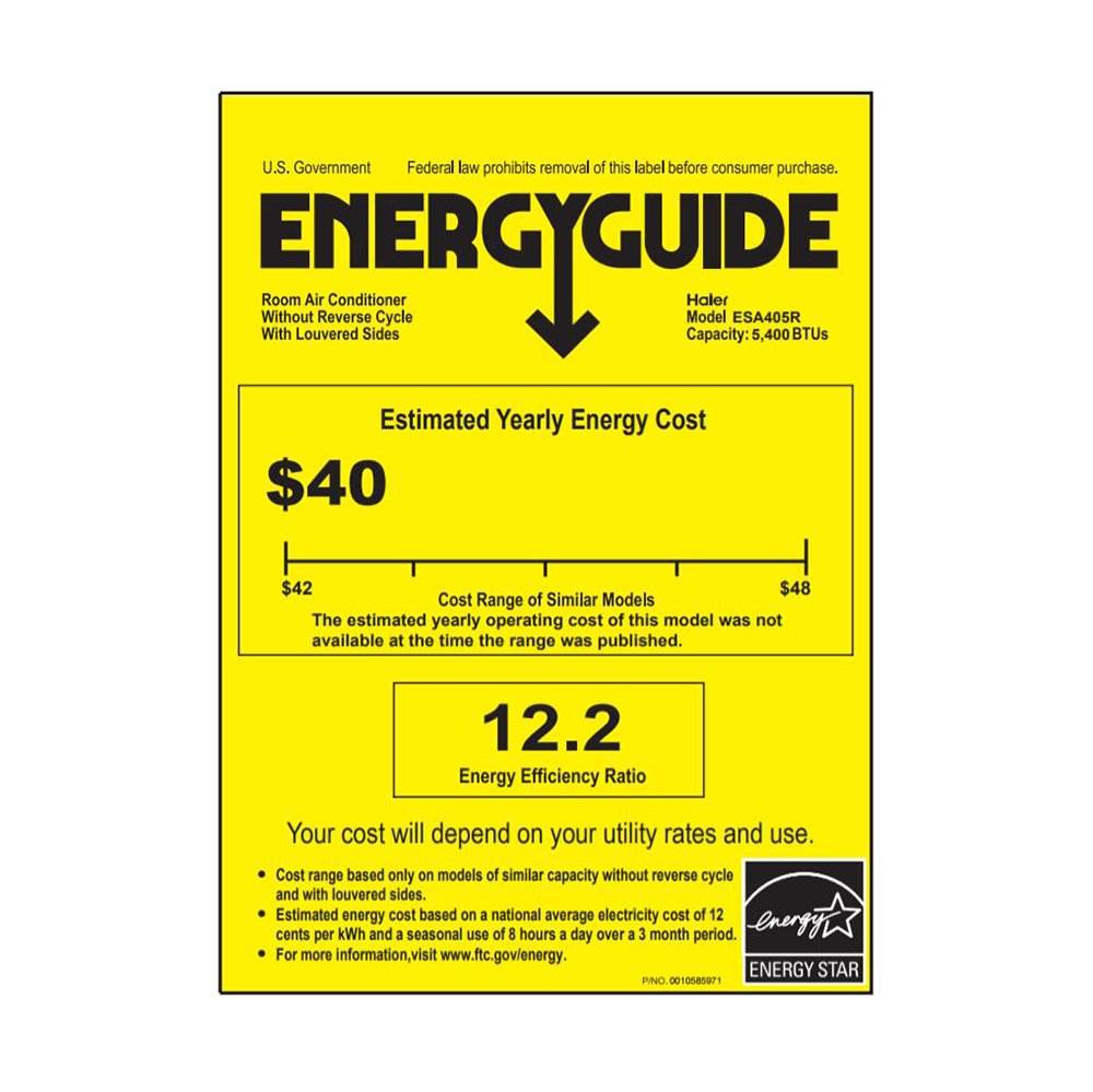 Haier Energy Star 5,400 BTU 12.1 CEER 150 SF Window Air Conditioner (Damaged)