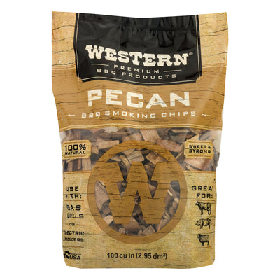 Western BBQ 78076 180 cu in. Premium Pecan Wood BBQ Grill/Smoker Cooking Chips