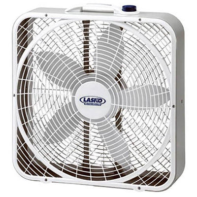 Lasko 3 Speed Weather Shield Performance 20" Box Fan w/ Handle, White (4 Pack)