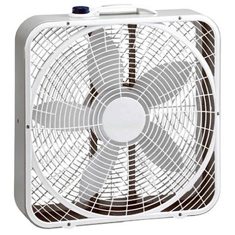 Lasko 3 Speed Weather Shield Performance 20" Box Fan w/ Handle, White (4 Pack)