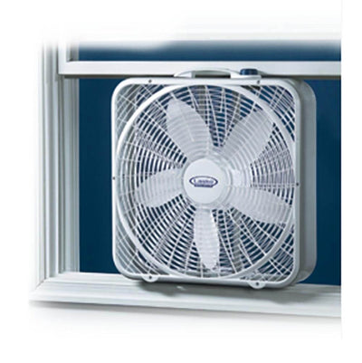 Lasko 3 Speed Weather Shield Performance 20" Box Fan w/ Handle, White (4 Pack)