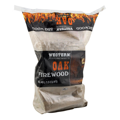 Western Premium BBQ Oak Wood Mini Logs for Grills or Smokers 1.5 Cubic Feet
