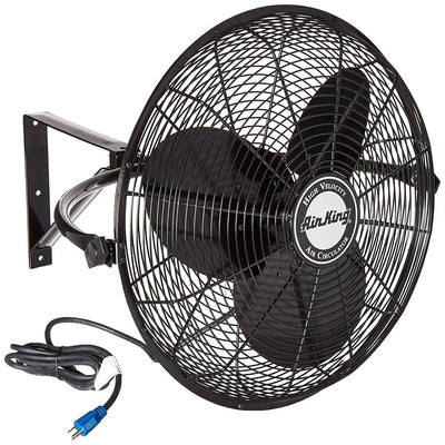 Air King 20" 1/6 HP 3-Speed Non-Oscillating Enclosed Wall Mount Fan (4 Pack) - VMInnovations
