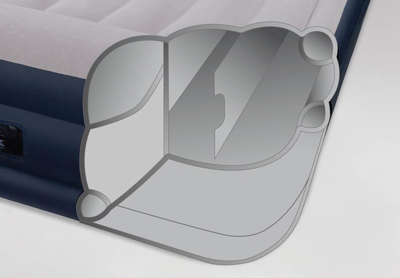 Intex Deluxe Twin Pillow Raised Soft Flocked Air Mattress w/ Pump + Airbed Cover