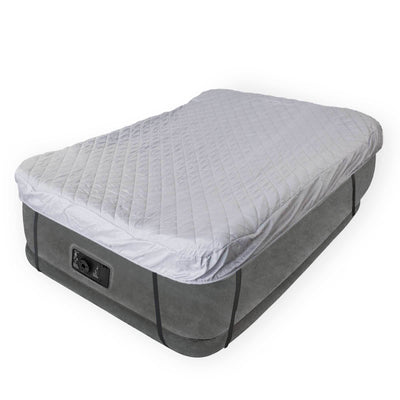 Intex Dura-Beam Elevated Comfort Twin Airbed with Built-In Pump + Airbed Cover