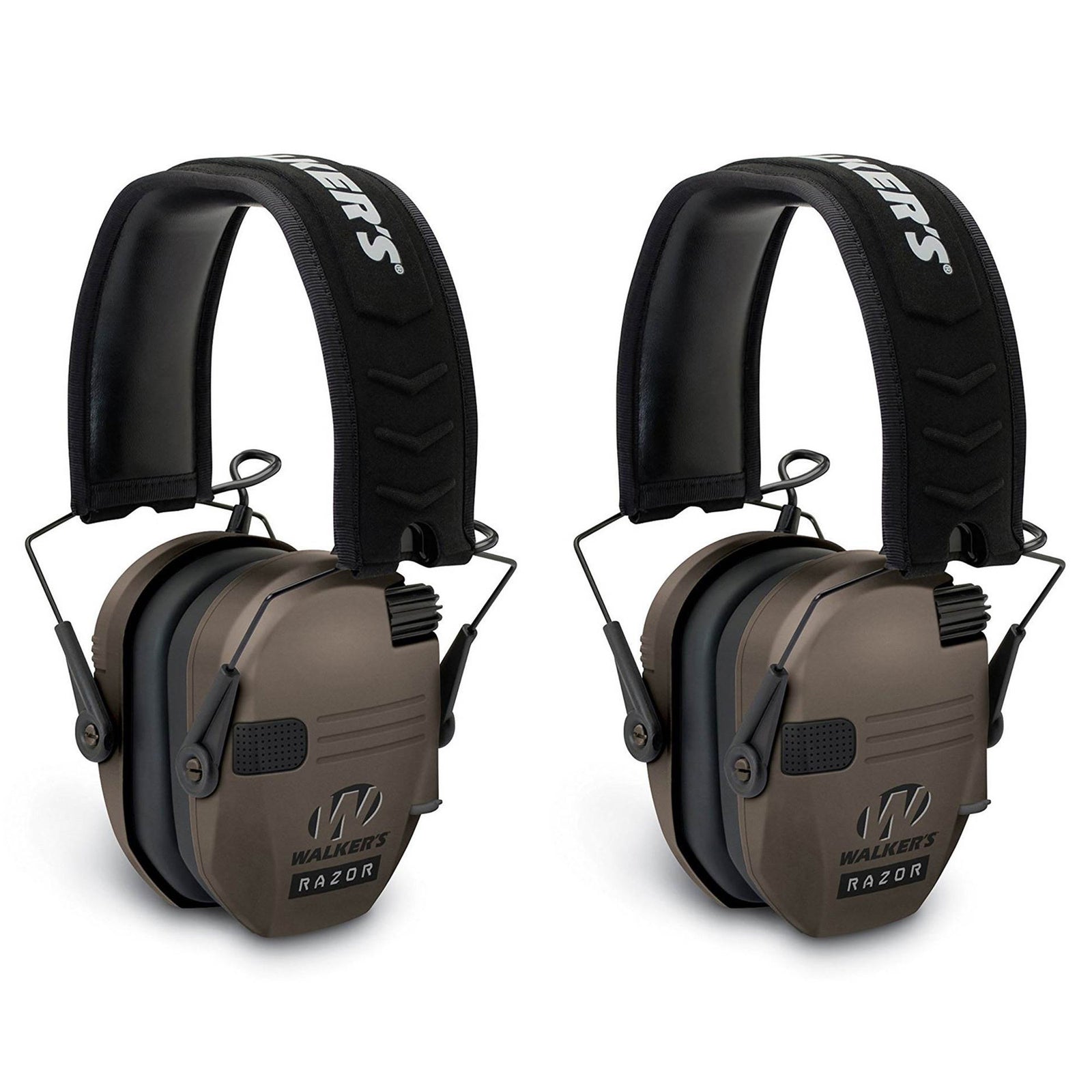 Walker's Razor Slim Shooter Electronic Hearing Protection Earmuff, 2 Pack - VMInnovations