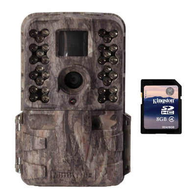 Moultrie M-40i 16MP 80' FHD Video No Glow IR Game Trail Camera + 8GB SD Card