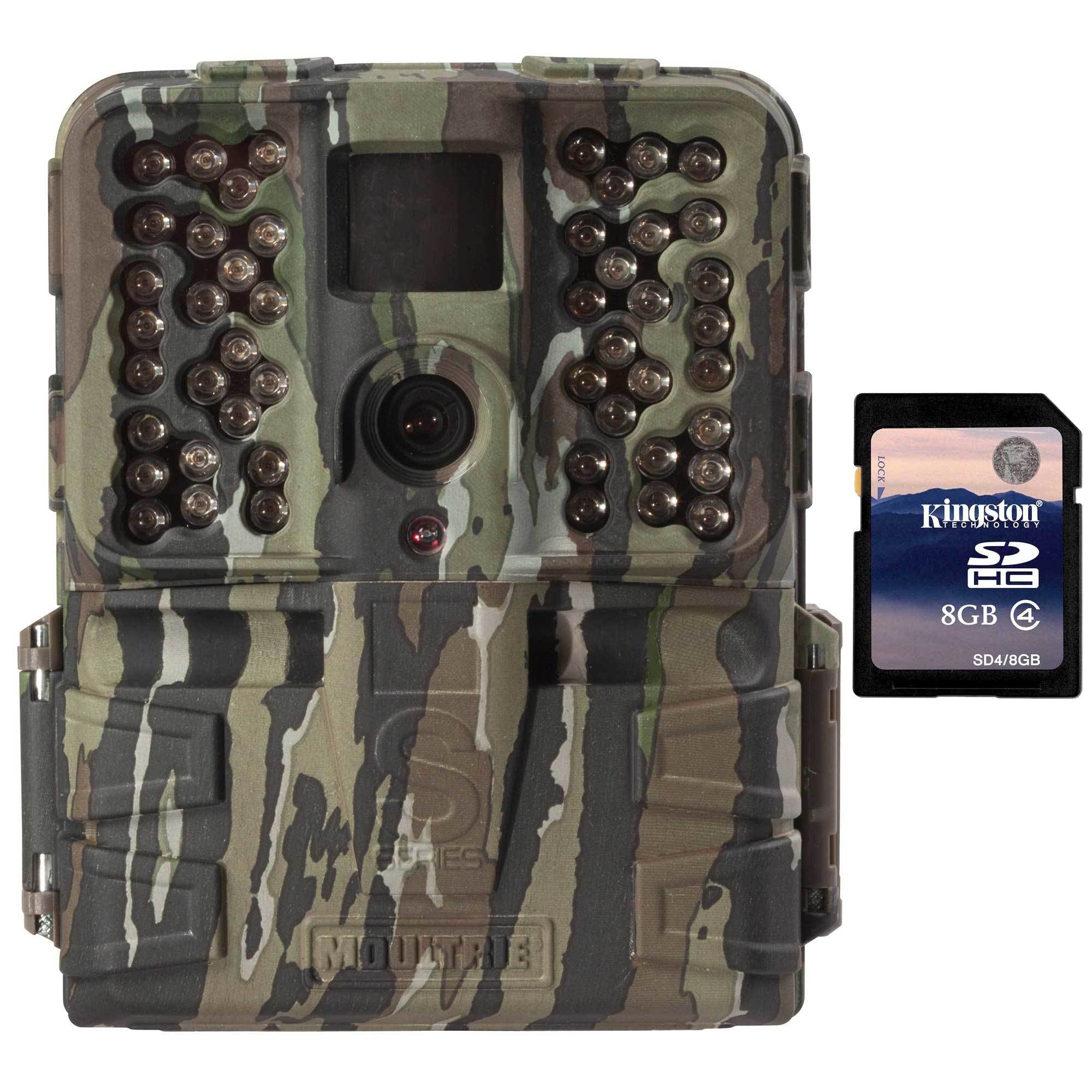 Moultrie S-50i 20MP 80' FHD Video No Glow IR Game Trail Camera + 8GB SD Card
