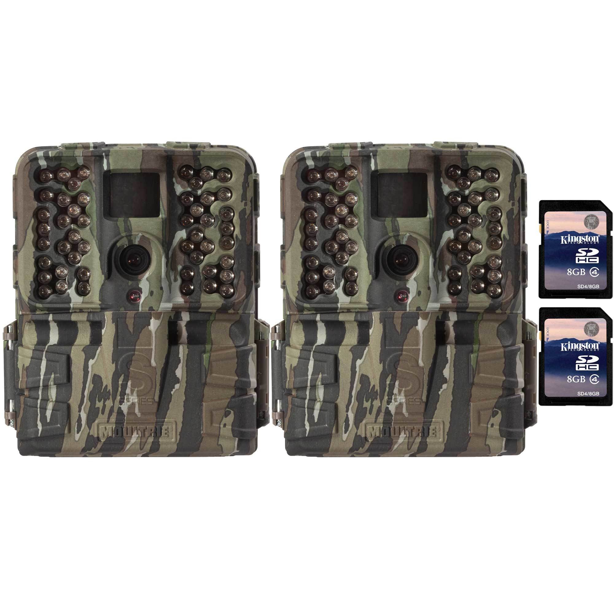 Moultrie S50i 20MP 80' Video NoGlow IR Game Trail Camera + 8GB SD Card (2 Each)