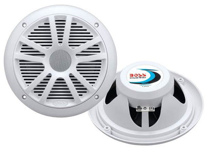 2) New Boss Audio MR6W 6.5" 180W Dual Cone Marine/Boat Speakers Stereo- White - VMInnovations