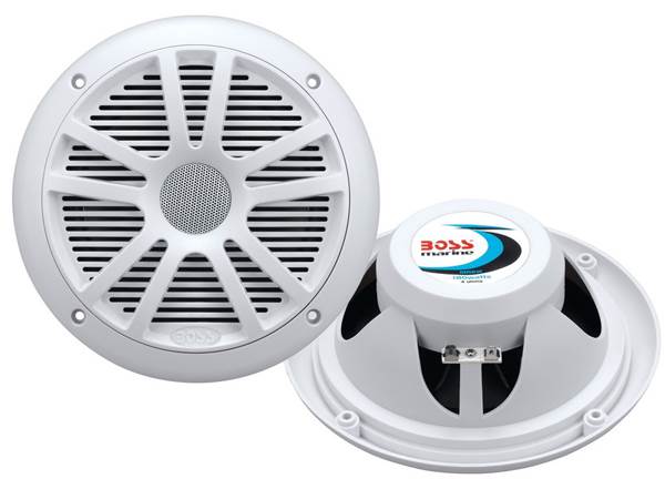 2) New Boss Audio MR6W 6.5" 180W Dual Cone Marine/Boat Speakers Stereo- White