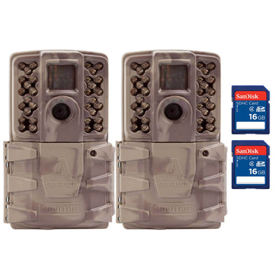 Moultrie A30i 12MP 60' Video No Glow IR Trail Camera + 16GB SD Card (2 Each)