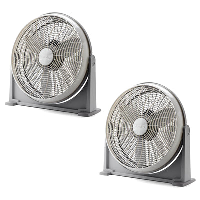 Lasko 20" 3-Speed Cooling Air Circulator Floor & Wall Mount Fan, Gray (2 Pack) - VMInnovations