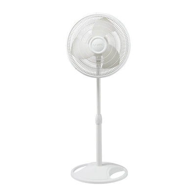 Lasko 16 Inch Oscillating Adjustable Tilting Pedestal Stand Fan, White (2 Pack) - VMInnovations