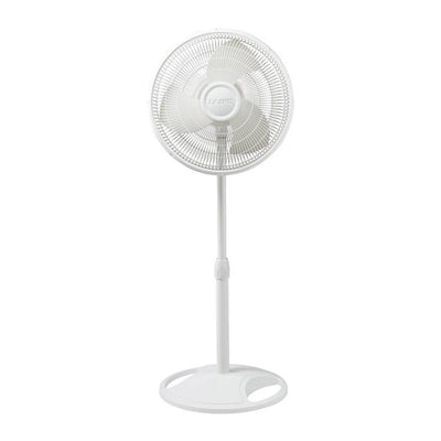 Lasko 16 Inch Oscillating Adjustable Tilting Pedestal Stand Fan, White (2 Pack)