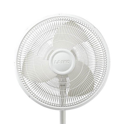 Lasko 16 Inch Oscillating Adjustable Tilting Pedestal Stand Fan, White (2 Pack) - VMInnovations