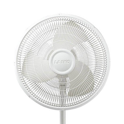 Lasko 16 Inch Oscillating Adjustable Tilting Pedestal Stand Fan, White (4 Pack)