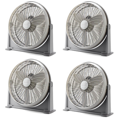 Lasko 20 Inch 3 Speed Cooling Air Circulator Portable Floor Fan, Gray (4 Pack) - VMInnovations