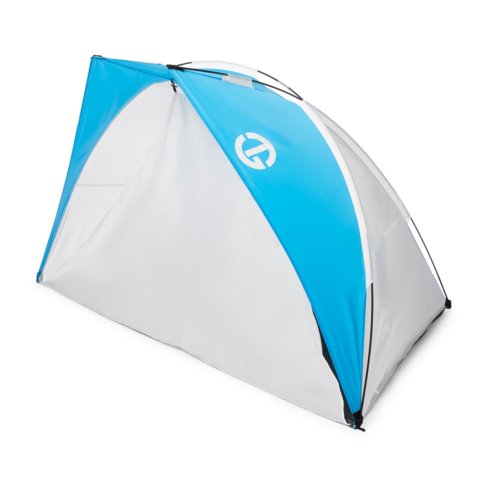 Tahoe Gear Cruz Bay Summer Sun Shelter and Beach Shade Tent Canopy, Blue & White - VMInnovations