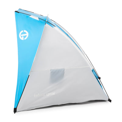Tahoe Gear Cruz Bay Summer Sun Shelter and Beach Shade Tent Canopy, Blue & White - VMInnovations