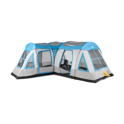 Tahoe Gear Gateway 10 to 12 Person Deluxe Cabin Family Camping Tent, Blue