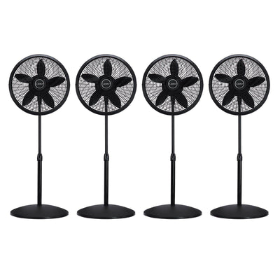 Lasko 18" Elegance & Performance 3 Speed Oscillating Stand Pedestal Fan (4 Pack)