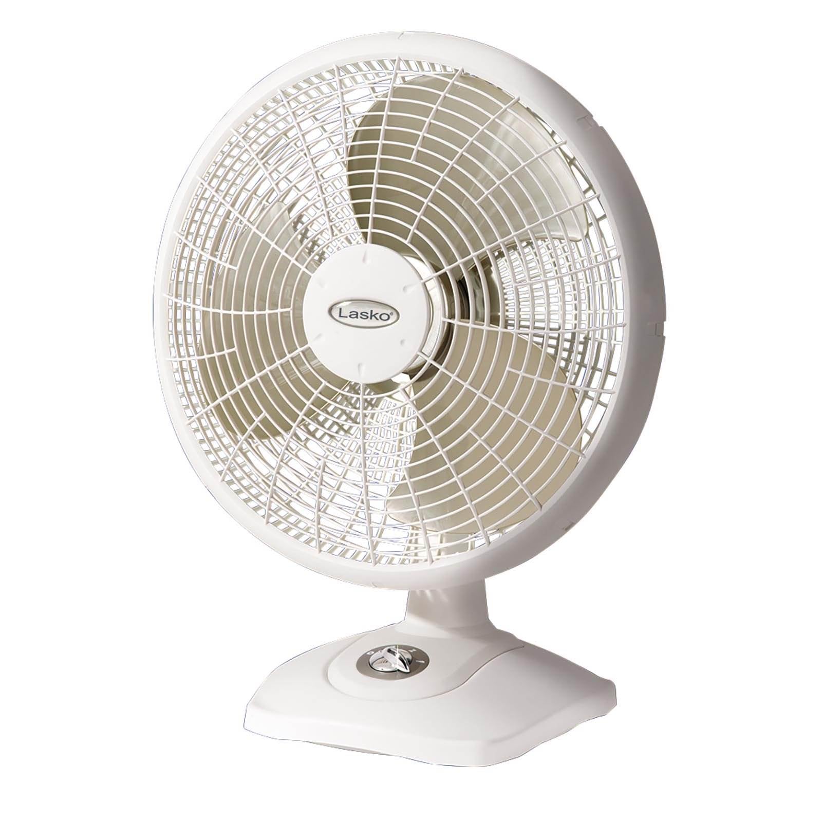 Lasko 16 Inch Performance 3 Speed Portable Oscillating Table Fan, White (2 Pack)