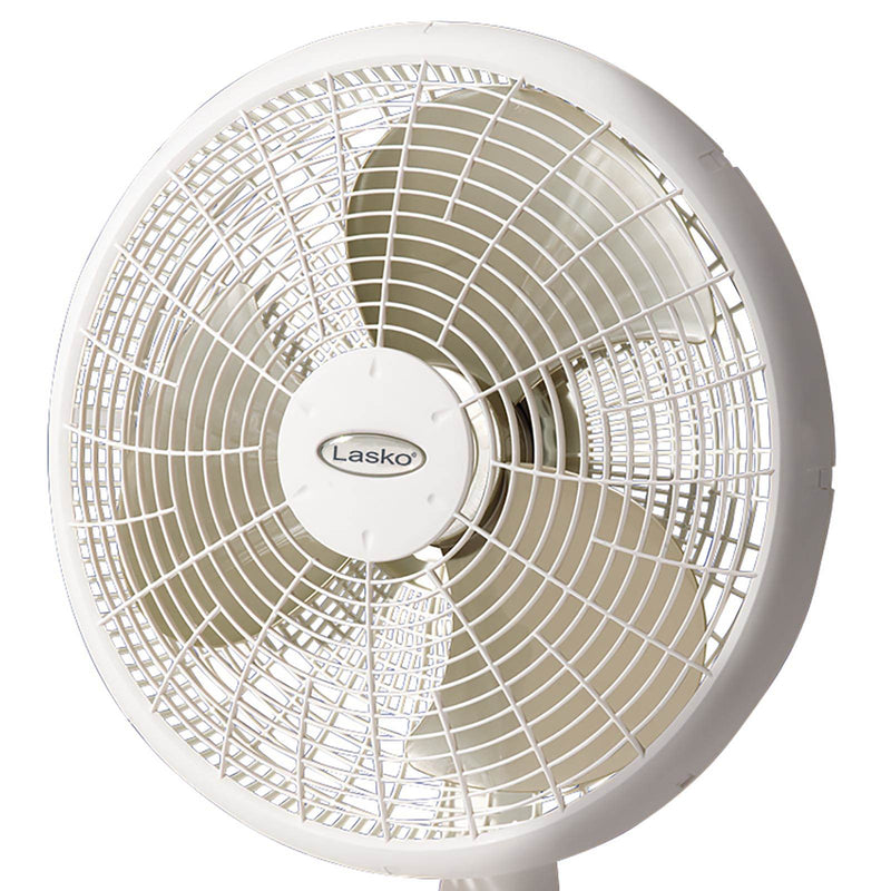 Lasko 16 Inch Performance 3 Speed Portable Oscillating Table Fan, White (2 Pack)