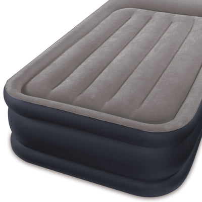 Intex Dura Beam Deluxe Pillow Rest Raised Airbed w/ Built in Pump, Twin (4 Pack) - VMInnovations