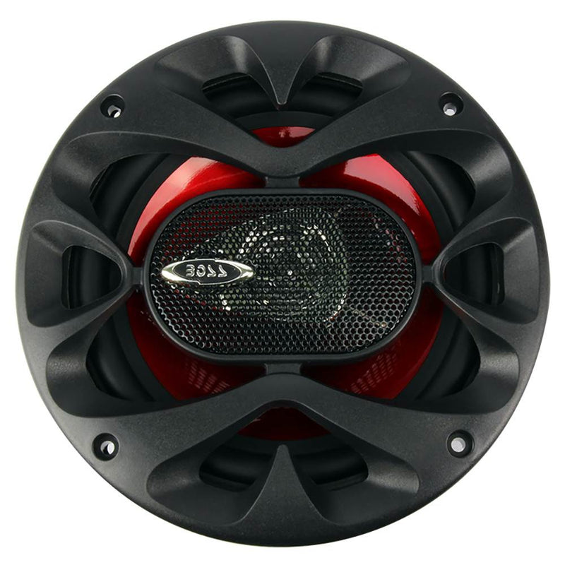 Boss 6.5 Inch 300 Watt 3-Way Car Coaxial Audio Red Stereo Speakers CH6530 (Pair)