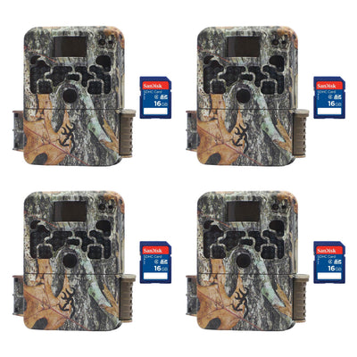 Browning Trail Cameras Strike Force Elite HD 10MP Game Camera, 4 Pack + SD Cards
