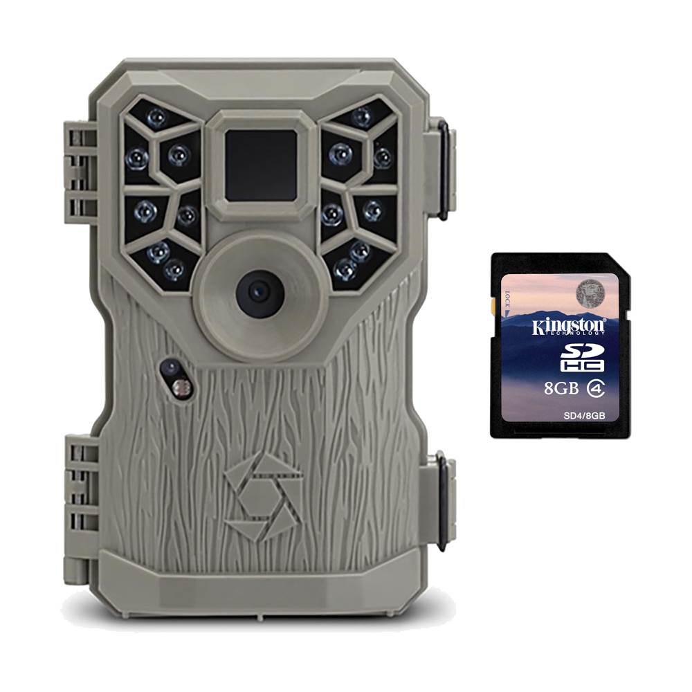 Stealth Cam 8MP 14 IR Emitter Hunting Game Trail Camera with Video + 8GB SD Card