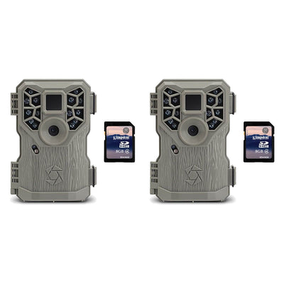Stealth Cam 8MP 14 IR Emitter Hunting Game Camera, 2 Pack + 8GB SD Card, 2 Pack