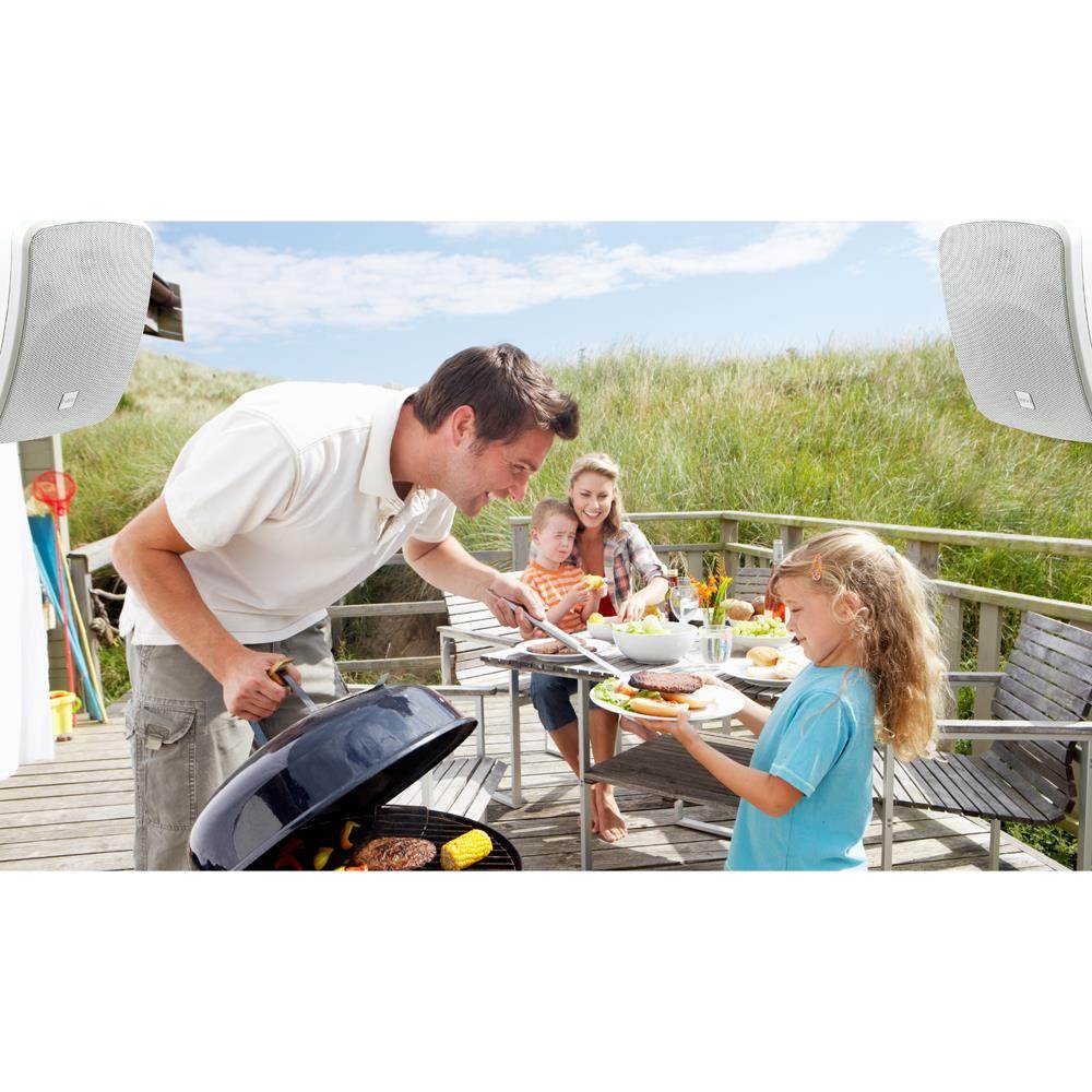 Pyle PDWR54BTW Bluetooth 600W Waterproof 5.25" Powered Outdoor Speakers (2 Pair)