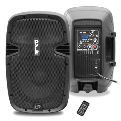 PylePro 600 Watt 8 Inch Bluetooth Powered Pro DJ PA Audio Speaker (2 Pack)