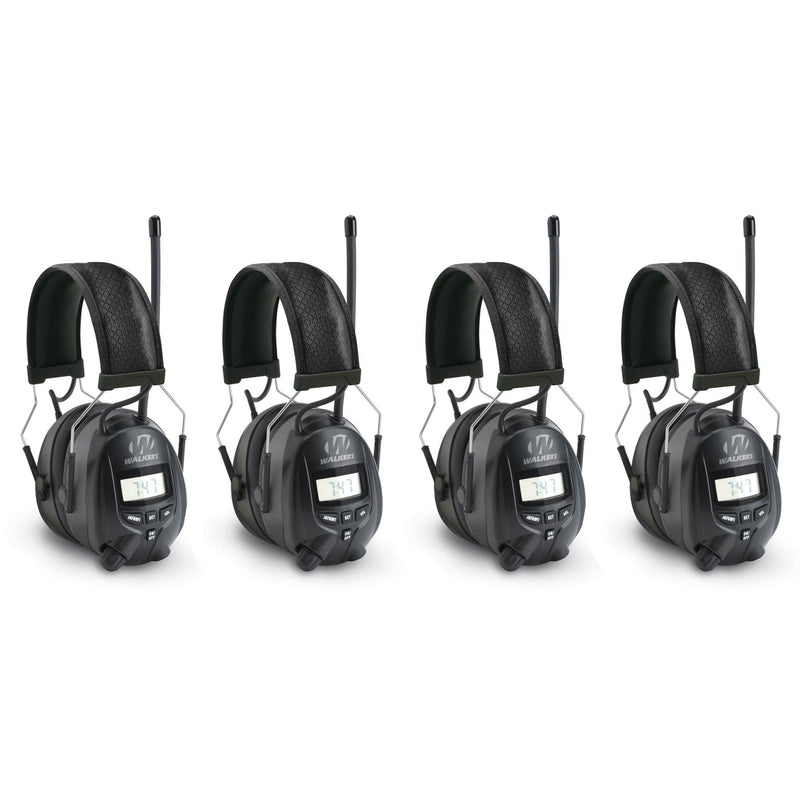 Walkers Hearing Protection Over Ear AM/FM Radio Earmuffs, 4 Pack | GWP-RDOM
