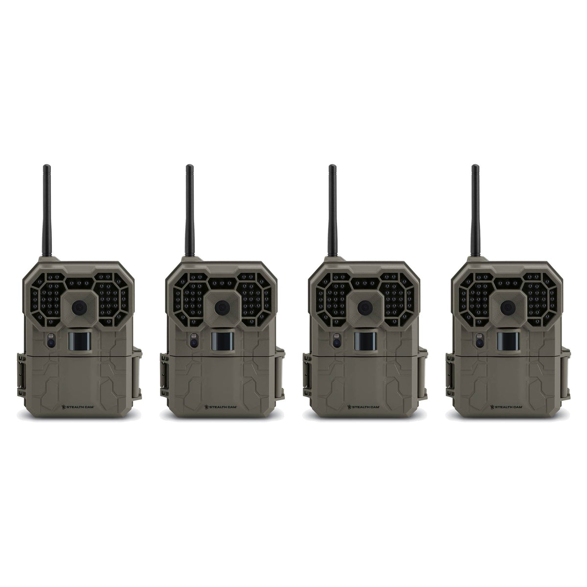 Stealth Cam GXW 12MP 1080p HD iOS & Android Wireless Game Trail Camera, 4 Pack