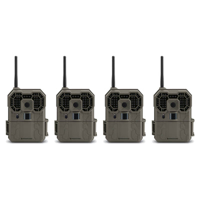 Stealth Cam GXW 12MP 1080p HD iOS & Android Wireless Game Trail Camera, 4 Pack