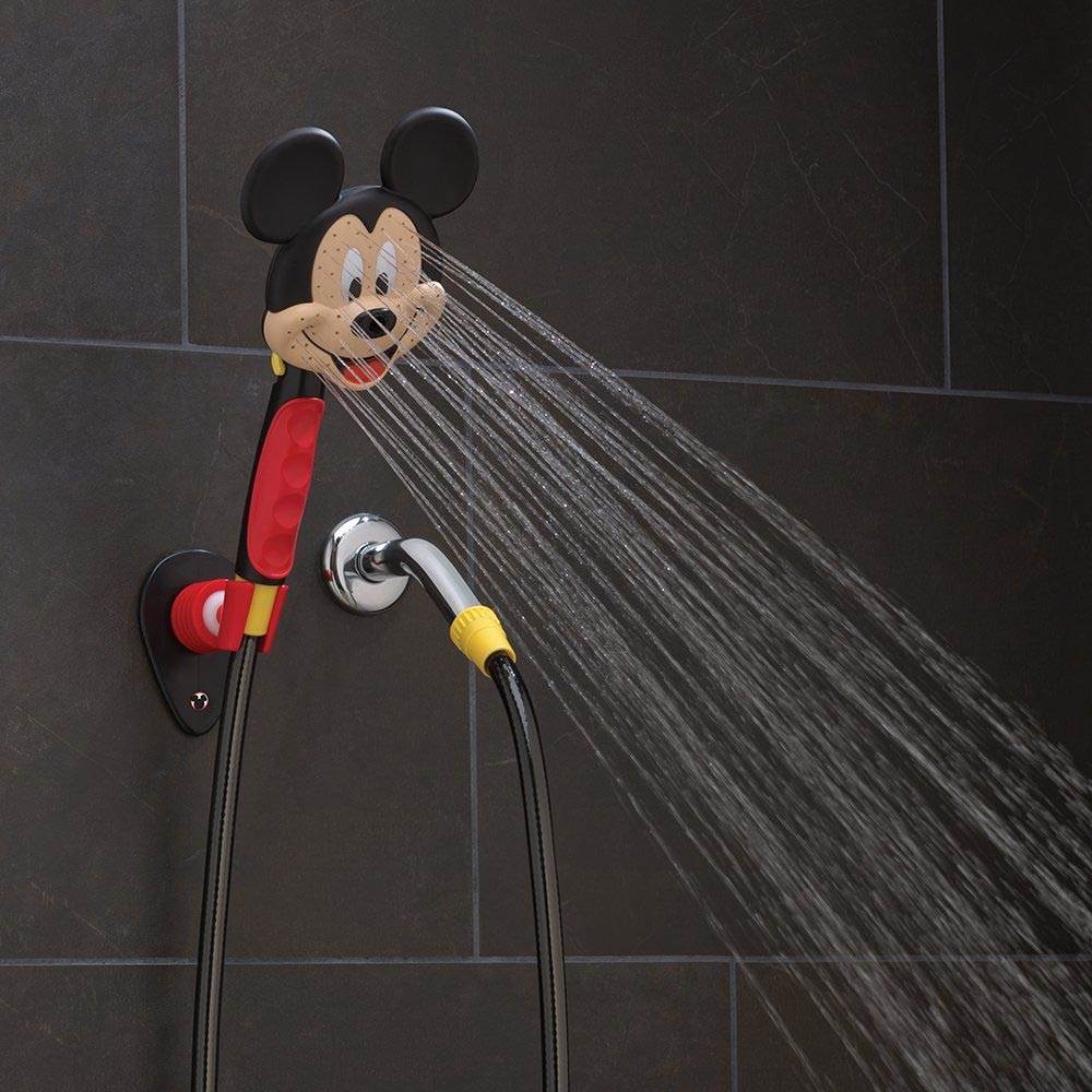 Oxygenics Disney Mickey Mouse 3-Setting Kids' Handheld Shower Head, Red (Used)