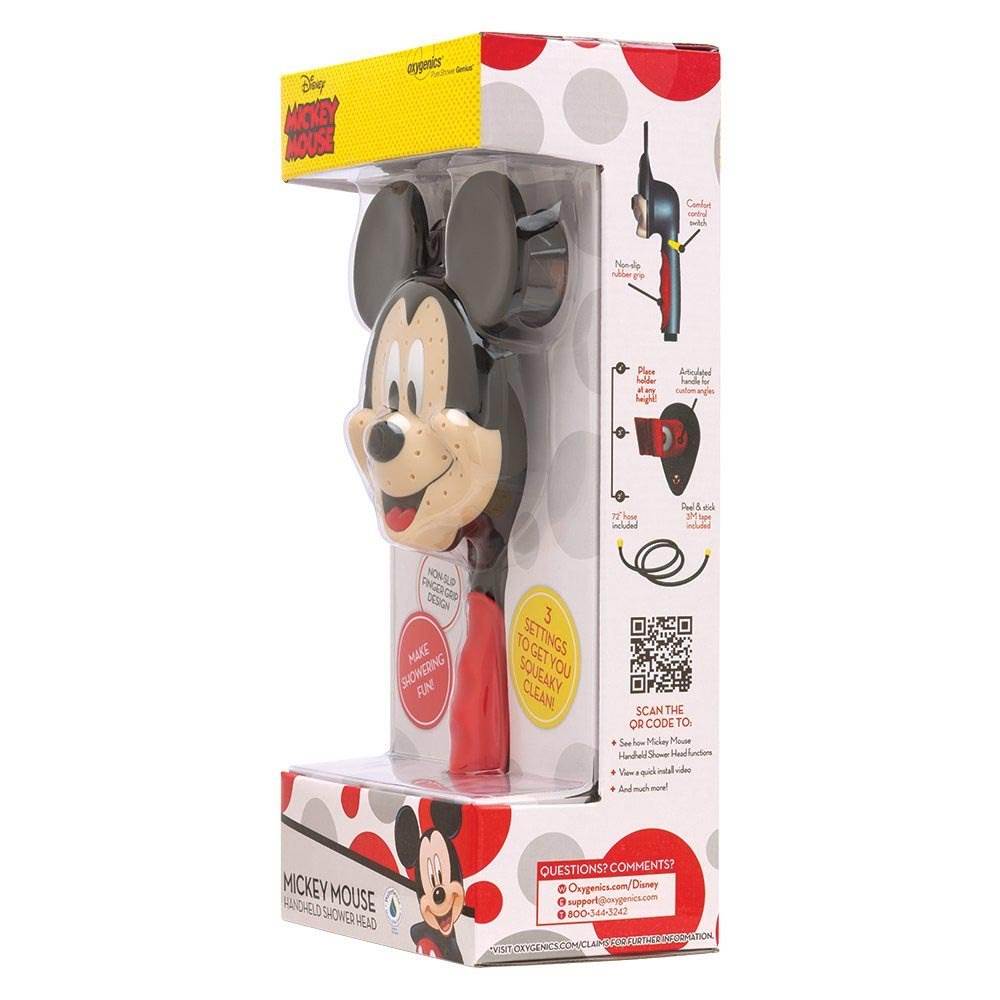 Oxygenics Disney Mickey Mouse 3 Setting Kids Handheld Shower Head (Open Box)